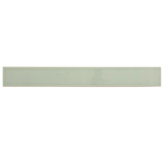 Horizonte 1.97 in. x 15.75 in. Glossy Soft Mint Green Ceramic Subway Wall Tile (10.76 sq ft/case) - 50 Pack