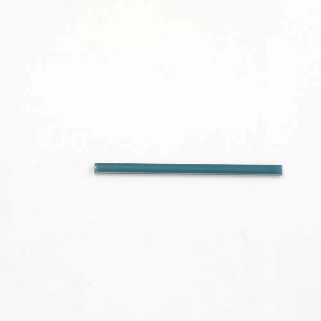 Horizonte 0.5 in. x 7.9 in. Glossy Emerald Petrol Blue Ceramic Pencil Trim Wall Tile (0.27 sq ft/case) - 10 Pack