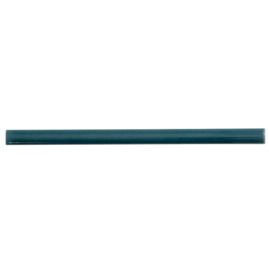 Sample-Emerald Petrol Blue 0.5x8 Glossy Ceramic Pencil Tile Trim (10 pack, 0.27 sq ft/case)