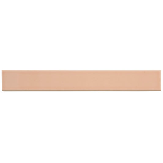 Horizonte 1.97 in. x 15.75 in. Glossy Powder Pink Ceramic Subway Wall Tile (10.76 sq ft/case) - 50 Pack