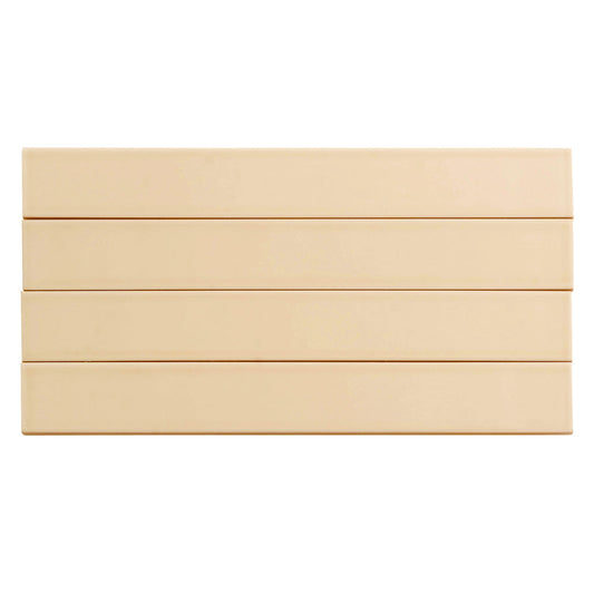 Sample-Alabaster Beige 2x16 Glossy Ceramic Subway Tile (50 pack, 10.76 sq ft/case)