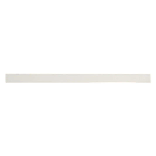 Sample-Snow White 0.5x8 Glossy Ceramic Pencil Tile Trim (10 pack, 0.27 sq ft/case)