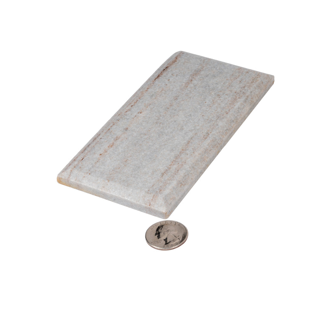 Wooden Beige 3x6 Polished Beveled Subway Marble Tile (40 pack, 5 sq ft/case) - Sample