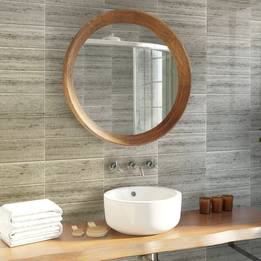 Wooden Beige 4x12 Polished Subway Marble Tile (15 pack, 5 sq ft/case) - Sample