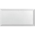 Sample - White 3x6 Polished Beveled Subway Thassos Marble Tile (40 pack, 5 sq ft/case)