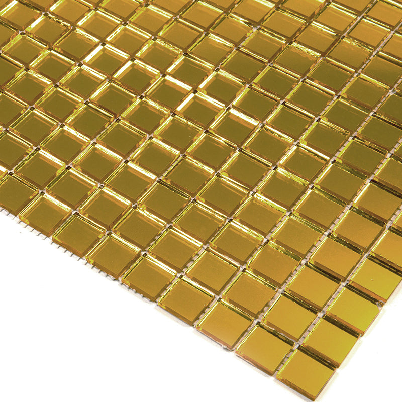 20-pack Altin 12 in. x 12 in. Glossy Amber Gold Glass Mosaic Wall and Floor Tile (20 sq ft/case)