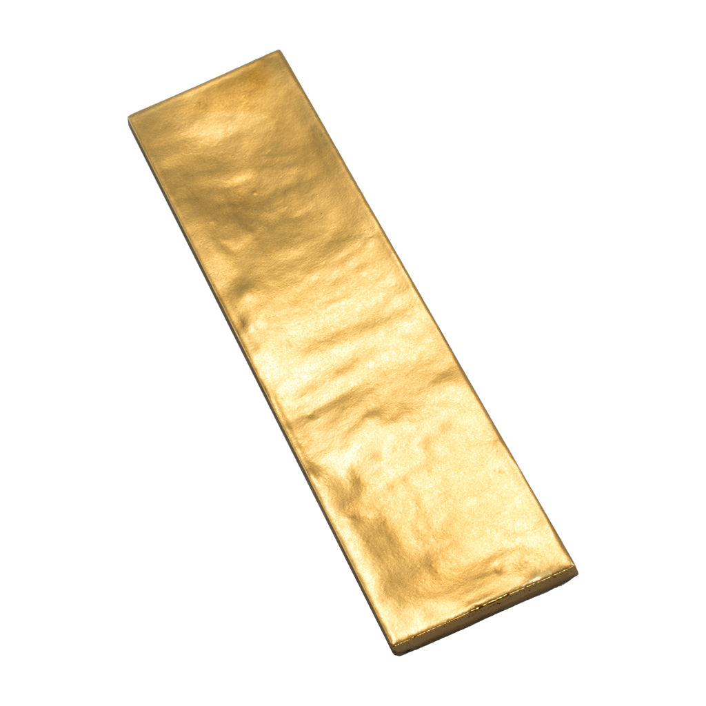 2.5x10 Golden Ochre Ceramic Tile for Showers, Kitchens, and