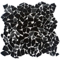 Sample - Black 11x11 Glossy Matte Multi-shaped Glass Mosaic Tile (5 pack, 4.36 sq ft/case)