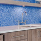 Blue 12x12 Glossy Multi-shaped Glass Mosaic Tile (5 pack, 4.83 sq ft/case) - Sample