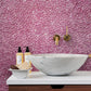Orchid Pink 11x11 Glossy Matte Multi-shaped Glass Mosaic Tile (5 pack, 4.36 sq ft/case) - Sample
