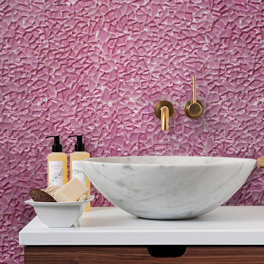 Orchid Pink Glass Tile