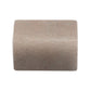 Taupe 2x2 matte recycled glass corner tile with smooth rounded edges and textured surface