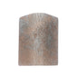 taupe matte recycled glass corner tile with textured surface and 2x2 inch dimensions