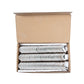 taupe matte recycled glass 2x2 corner tiles neatly packed in cardboard box 96-pack
