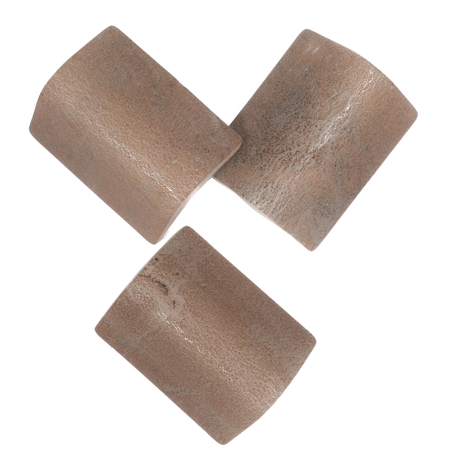 taupe matte recycled glass corner tiles 2x2 inch with textured surface for mosaic design