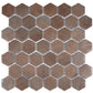 Sample - Taupe 12x12 Matte Recycled Glass Hexagon Mosaic Tile (5.28 sq ft/case, 6-Pack)