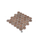 Taupe hexagon matte recycled glass mosaic tile sheet 12x12 inches 5.28 sq ft case