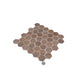 Sample - Taupe 12x12 Matte Recycled Glass Hexagon Mosaic Tile (5.28 sq ft/case, 6-Pack)