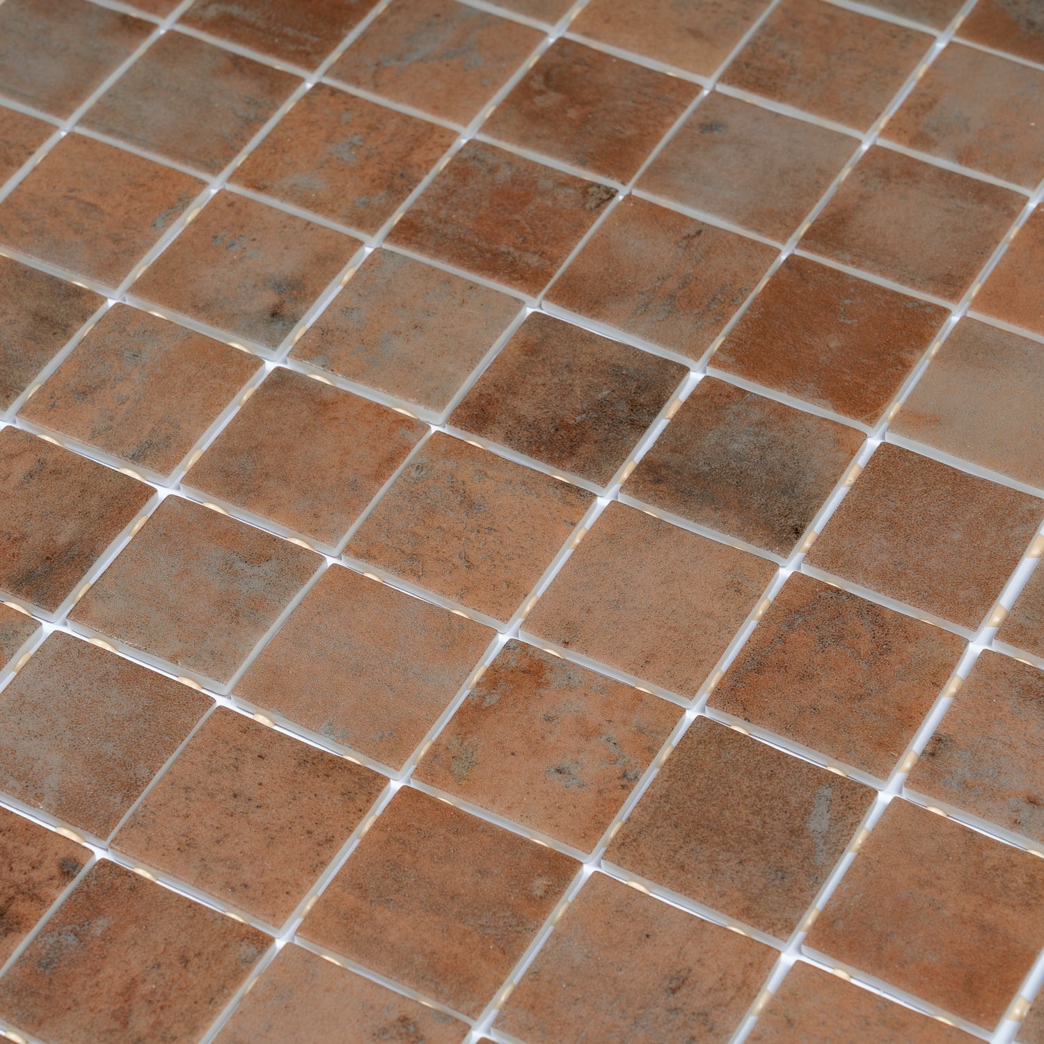 Sample - Taupe 12x12 Matte Recycled Glass Square Mosaic Tile (10.6 sq ft/case, 10-Pack)