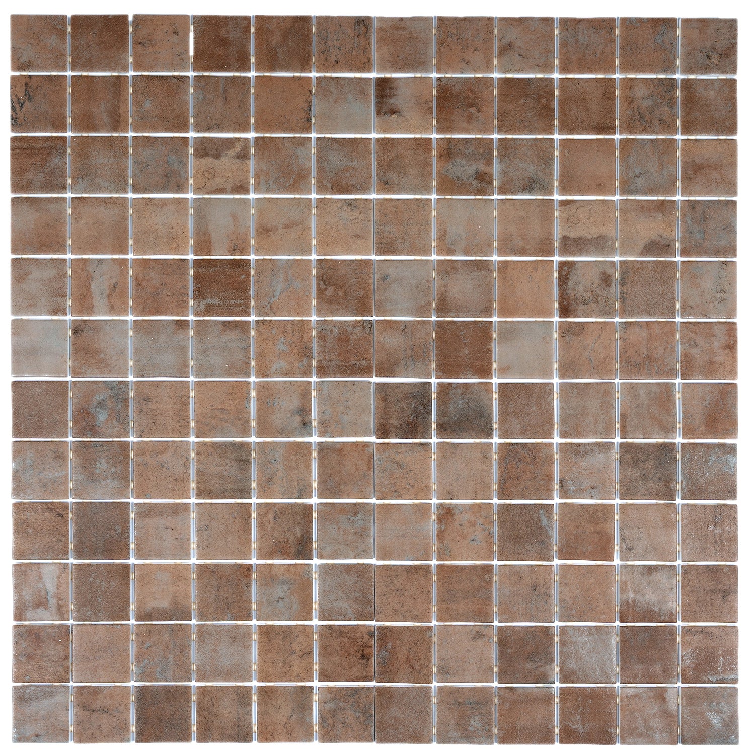 Sample - Taupe 12x12 Matte Recycled Glass Square Mosaic Tile (10.6 sq ft/case, 10-Pack)