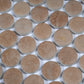 Sample - Taupe 12x12 Matte Recycled Glass Round Mosaic Tile (10.56 sq ft/case, 12-Pack)