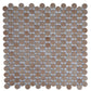 Sample - Taupe 12x12 Matte Recycled Glass Round Mosaic Tile (10.56 sq ft/case, 12-Pack)