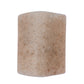clay beige 2x2 matte recycled glass corner tile with smooth texture and natural speckled finish