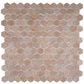 matte clay beige hexagon recycled glass mosaic tile 12x12 sheet