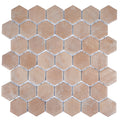 Sample - Clay Beige 12x12 Matte Recycled Glass Hexagon Mosaic Tile (5.28 sq ft/case, 6-Pack)