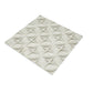 beige matte recycled glass square mosaic tile sheet measuring 12x12 inches