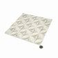 beige matte recycled glass square mosaic tiles measuring 12x12 inches with textured leaf pattern