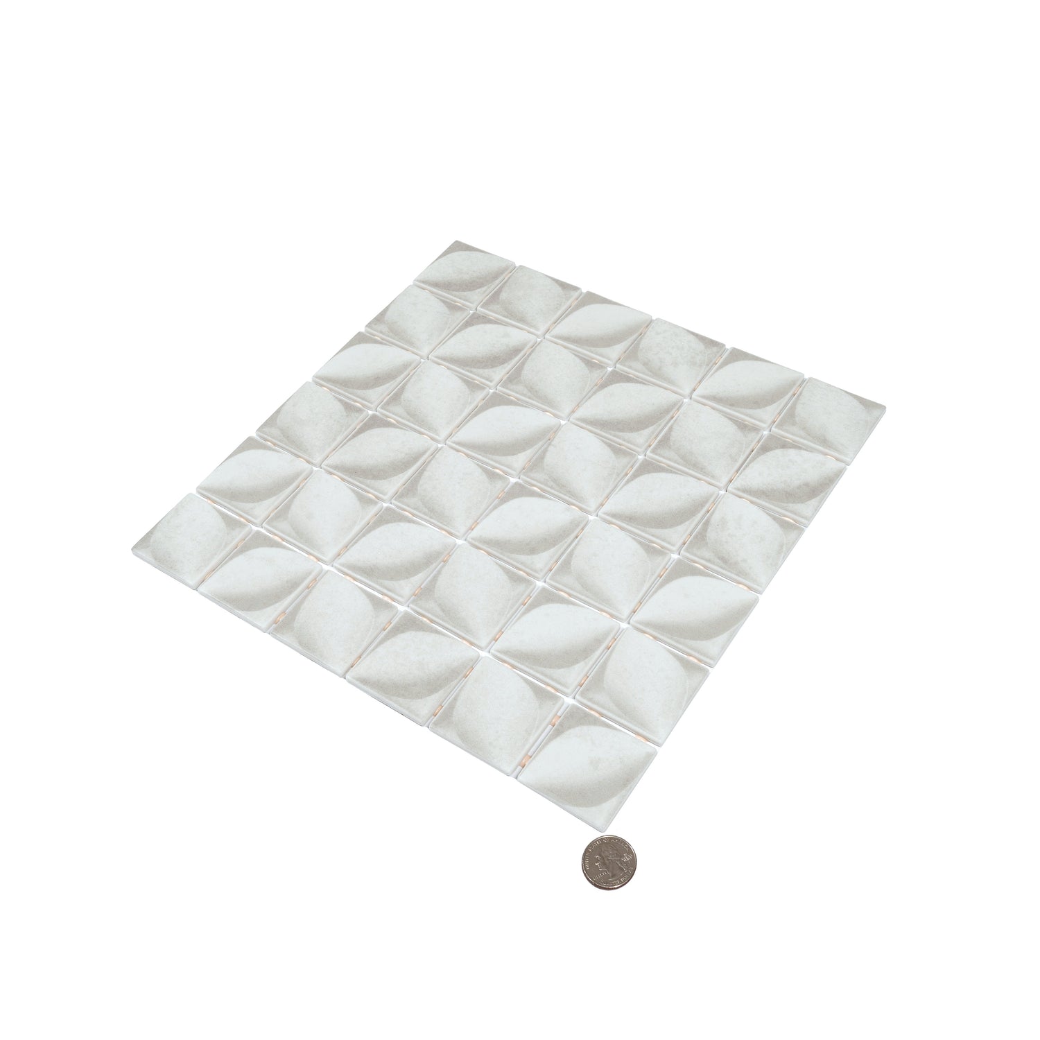 Sample - Misty Gray 12x12 Matte Recycled Glass Square Mosaic Tile (10.6 sq ft/case, 10-Pack)