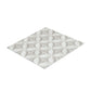 matte misty gray 12x12 recycled glass mosaic tile squares with subtle leaf pattern