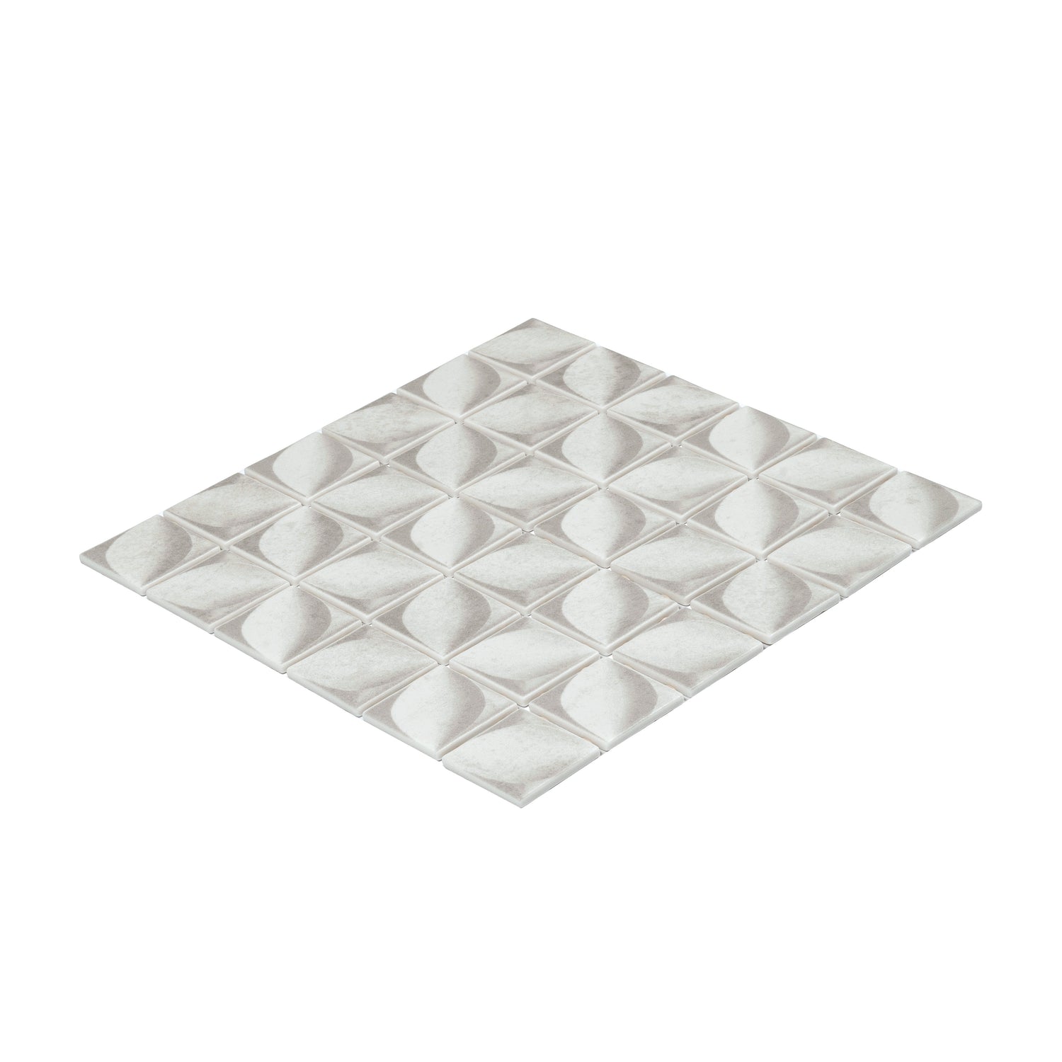 Sample - Misty Gray 12x12 Matte Recycled Glass Square Mosaic Tile (10.6 sq ft/case, 10-Pack)