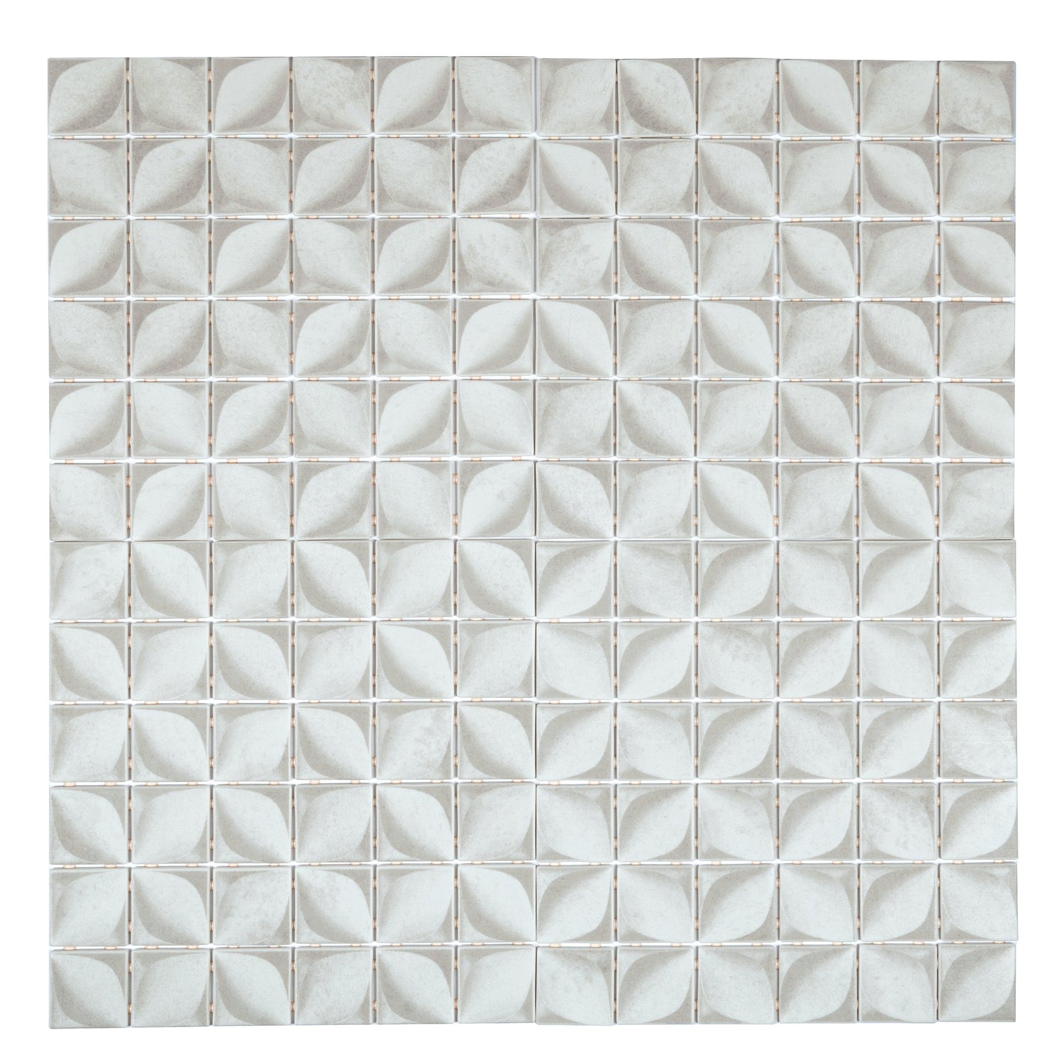 Sample - Misty Gray 12x12 Matte Recycled Glass Square Mosaic Tile (10.6 sq ft/case, 10-Pack)