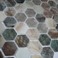 Sample - Green Beige 12x12 Matte Recycled Glass Hexagon Mosaic Tile (5.28 sq ft/case, 6-Pack)