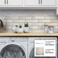 Pearl White 0.5x12 Glossy Glass Pencil Tile Trim (10 pack, 0.5 sq ft/case) - Sample