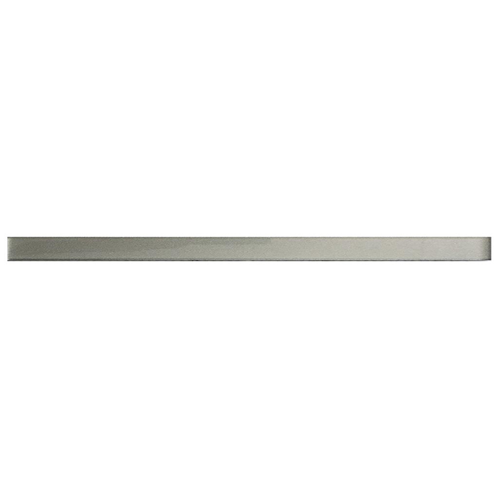 Stone Gray Glass Glossy Pencil Tile Trim 