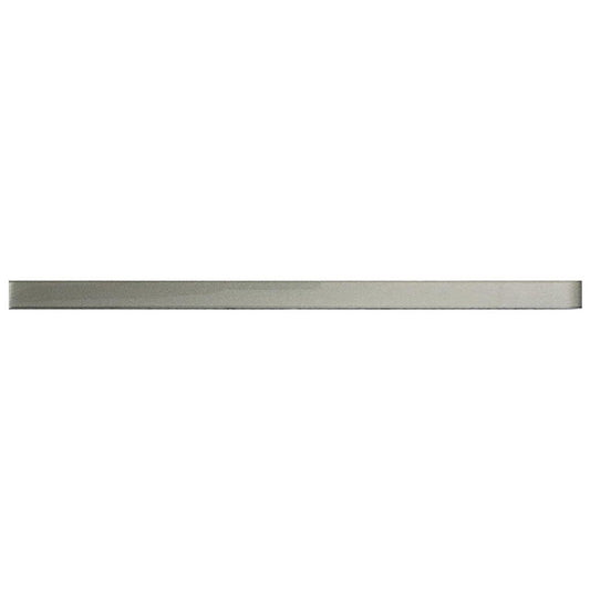 Sample-Stone Gray 0.5x12 Glossy Glass Pencil Tile Trim (10 pack, 0.5 sq ft/case)