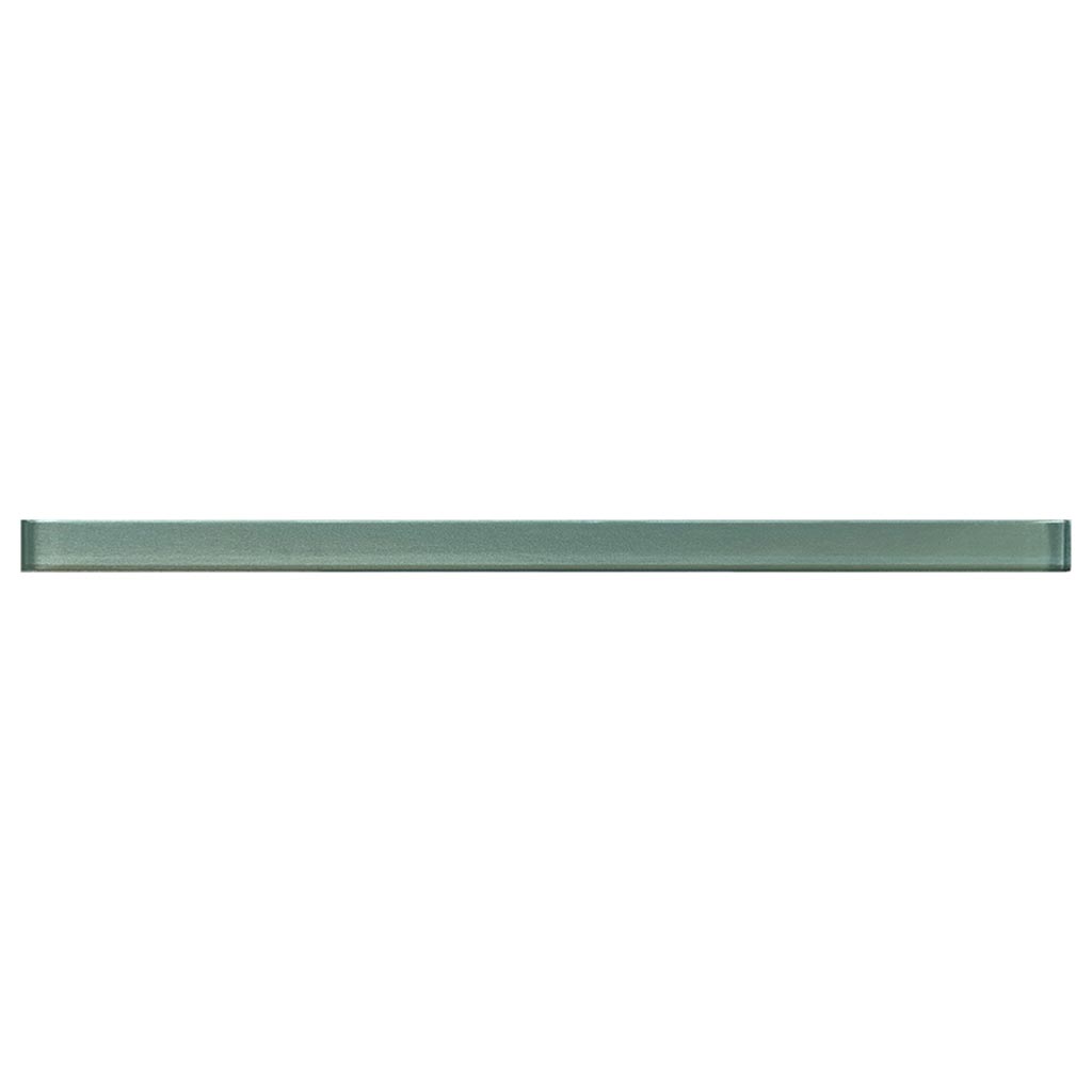 Tiffany Blue 0.5x12 Glossy Glass Pencil Tile Trim (10 pack, 0.5 sq ft/case) - Sample