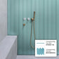10 pack Sky Blue 0.6-in W x 12-in L Glass Glossy Pencil Liner Tile Trim (0.5 Sq ft/case) - Sample