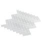 White Herringbone Polished Mosaic Tiles