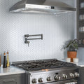11x12 White Herringbone Tiles