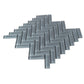 5 pack Coin Gray 11 in. x 12.6 in. Herringbone Polished Glass Mosaic Tile (4.81 sq ft/case) - Sample