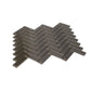 Ash Gray 11x13 Glossy Herringbone Glass Mosaic Tile (5 pack, 4.8125 sq ft/case) - Sample