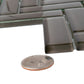 Ash Gray 11x13 Glossy Herringbone Glass Mosaic Tile (5 pack, 4.8125 sq ft/case) - Sample