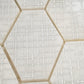 White Silver 12x12 Textured, Foiled Stone Hexagon Mosaic Tile (5.08 sq ft/case, 5-Pack)