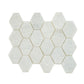 White Silver 12x12 Textured, Foiled Stone Hexagon Mosaic Tile (5.08 sq ft/case, 5-Pack)
