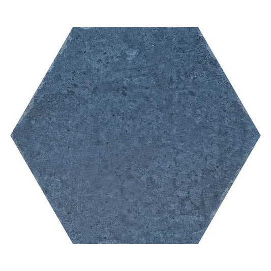 Slate Blue 9x11 Matte Hexagon Porcelain Tile (16 pack, 8.07 sq ft/case) - Sample