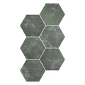 Sample - Olive Green 9x11 Textured Hexagon Porcelain Tile (16 pack, 8.07 sq ft/case)